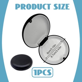 1 Pcs Black Retainer Case Small Portability Denture Baths Box Magnetic Closure Retainer Box Aligner Case for Storage Of Dentures or Dental Retainers