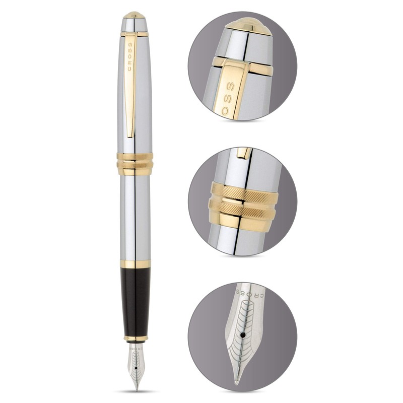 Cross AT0457-6MS Bailey Ballpoint Pen and Fountain Pen Gift Set