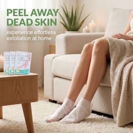3 Paia Maschera Piedi Esfoliante all'Aloe Vera, Calzini Esfolianti per Piedi per Rimuovere Pelle Morta e Calli, Maschera Peeling Piedi Idratante per Talloni Screpolati, per Uomo e Donna