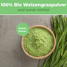 Curly Superfood Curly Superfood Weizengraspulver Bio 500g - 100% naturreine Rohkostqualit?t aus Europa - Feines Weizengras Pulver Bio laborgeprft & garantiert ohne Zus?tze fr Smoothies, S?fte & Speisen