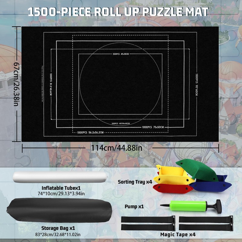 Puzzle Mat 500 1000 1500 Pieces Puzzle Mat Roll Puzzle