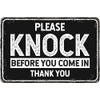 Notice Sign - Please Knock Before Entering | Metal Sign
