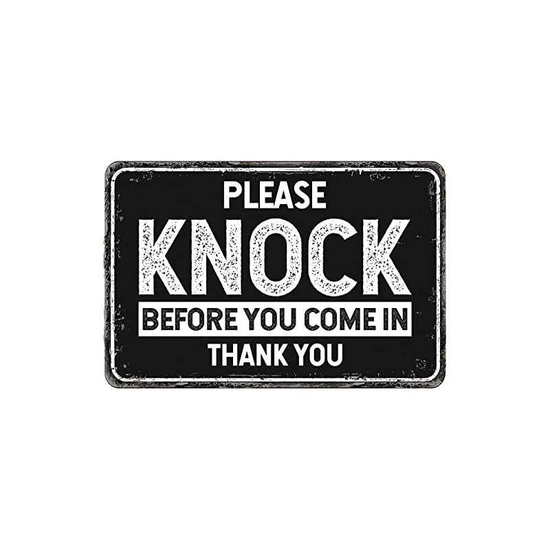 Notice Sign - Please Knock Before Entering | Metal Sign