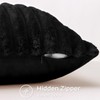 Sungeek Set of 1 Black Faux Rabbit Fur Cushion Cover