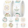 Inspirational Bible Verse Sticker Roll – 500 Small 1-Inch Round