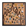 BENECREAT Square Castle Pin Board Cork Board, 30x30cm Bulletin Display
