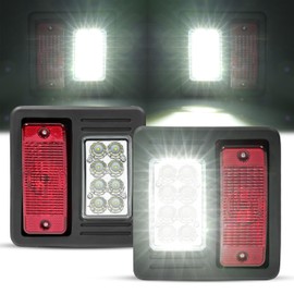 HECASA LED Tail Light Kit Compatible with Bobcat Skid Steer Loader S530 S550 S570 S590 S595 S630 S650 751 Replacement for 6670284 Clear Lens + Red Lens Plastic