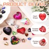 sourcing map 8Pcs Heart Rhinestones, 27mm Pointed Back Heart Glass