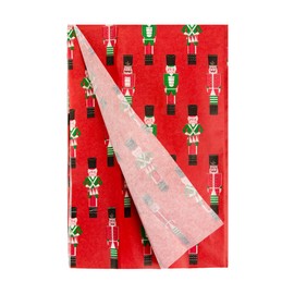 Talking Tables 4 x Nutcracker Themed Tissue Paper Sheets For Xmas Presents Food Hampers | Festive Christmas Gift Wrapping for Kids or Adults | Plastic Free & Recyclable at Home | 70cm x 50cm