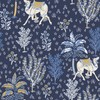 PrintFresh PFS4808: Navy Camel's Courtyard Peel & Stick Wallpaper, Multi