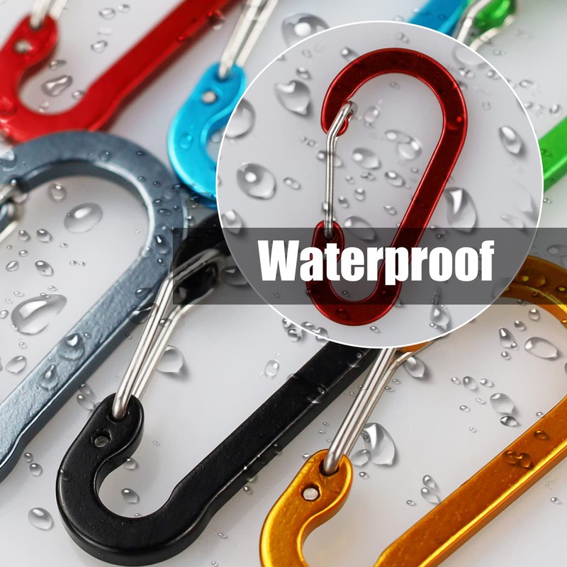 SZXMDKH 4 Pcs Nonlocking Carabiner, Ultra-Light Aluminum Alloy D-Ring High