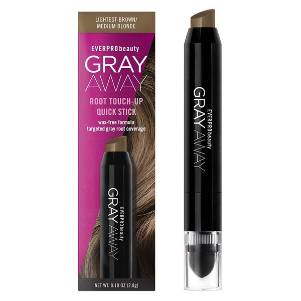 Everpro Gray Away Root Touchup Quick Stick Lightest Brown/Medium Blonde 0.10 Ounce (3ml) (2 Pack)