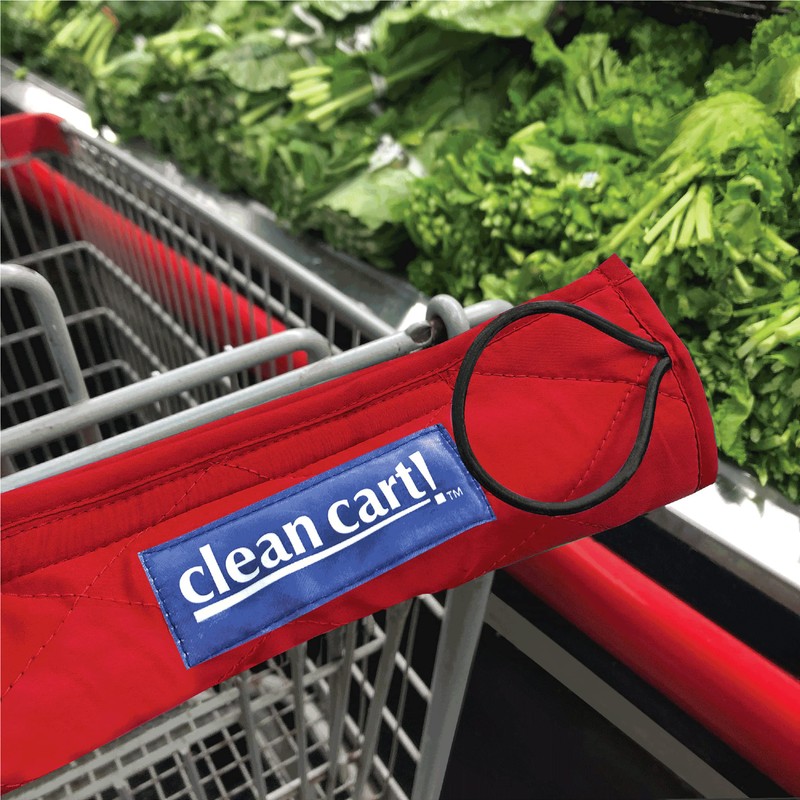 Clean Cart Secure Shopping Cart Handle Cover, Classic Colors, 3-Pack