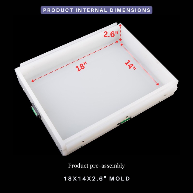 Kalinta Epoxy Mold with Divider, Kalinta 18x 14x 2.6inch Reusable
