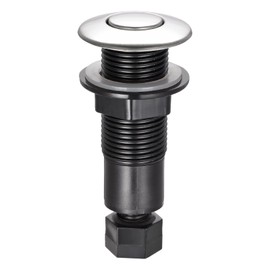 MECCANIXITY Garbage Disposal Air Switch Button 25mm Dia 304 Stainless Steel Self Locking for Sink Top Waste Disposer