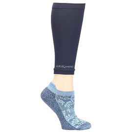 Nurse Mates Compression Duo No Show Sock & Calf Sleeve Set | 12-14 mmHg Graduated Compression | Ultimate Comfort & Support