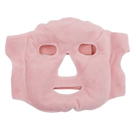 Face Mask Sleeping Hot Cold Compress Gel Bead Face Cover Soft Swelling Stress Relief Heat Ice Pack Face Cover (Pink)