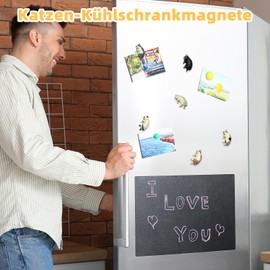 Pack of 6 Cat Fridge Magnets, Fridge Magnets, Fridge Magnets, Fridge Set, Cat Decoration, Funny Magnet Animals, Cute Animal Magnets for Refrigerators & Decoration