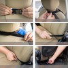 ASENDIWAY Premium PU Leather Backseat Seat Organizer with Foldable Table,