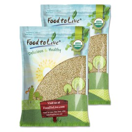 Organic Buckwheat Groats, 25 Pounds – Whole Grain Buckwheat Seeds by Food to Live. Hulled, Non-GMO, Kosher, Raw, Vegan, Sirtfood. Buckwheat Cereal in Bulk