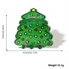 Shiny Cute Green Christmas Tree Hair Claw Clips - Mini