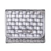 Broule Men's Bifold Wallet, Genuine Italian Leather, Metallax Mesh, Compact,