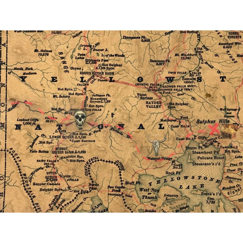 Treasure Map Poster America Pirate Maps Gold Rush Hidden Treasure