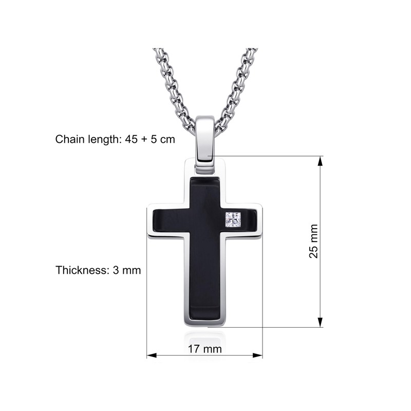 Dada Gioielli - Men's Necklace with Cross Pendant; Cross in