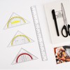 Set of 18 Geometry Triangle, Drawing Triangle Protractor, 2 Functions,