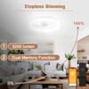 VOLISUN Low Profile Ceiling Fans with Lights and Remote,15.7in Modern