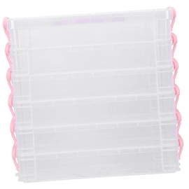 IWOWHERO 1Set Stackable Transparent Pencil Case Brush Storage Box for Students Lightweight and Portable for Organizing Pencils Crayons and Office Supplies