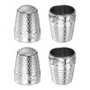 HARFINGTON 4pcs Sewing Thimble Copper Sewing Thimble Finger Protector Finger