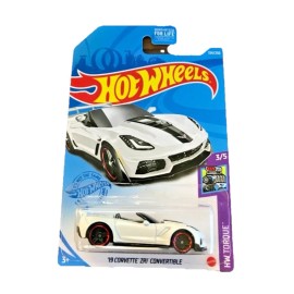 Hot Wheels Mattel '19 Corvette Convertible ZR1 White Hot Wheels 134/250 HW Torque Cars Sold