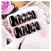 Black False Nails Short - 24Pcs Elegant Rose Press on