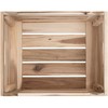 eHemco Large Solid Wood Storage Crates, Unfinished, Set of 2