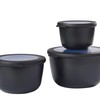Mepal Multischüssel-Set Cirqula 3-teilig - Nordic black - hoch und