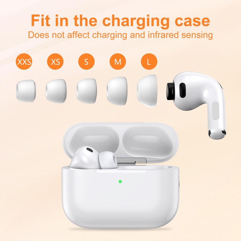 5 Pairs Replacement Ear Tips for AirPods Pro 3 Silicon