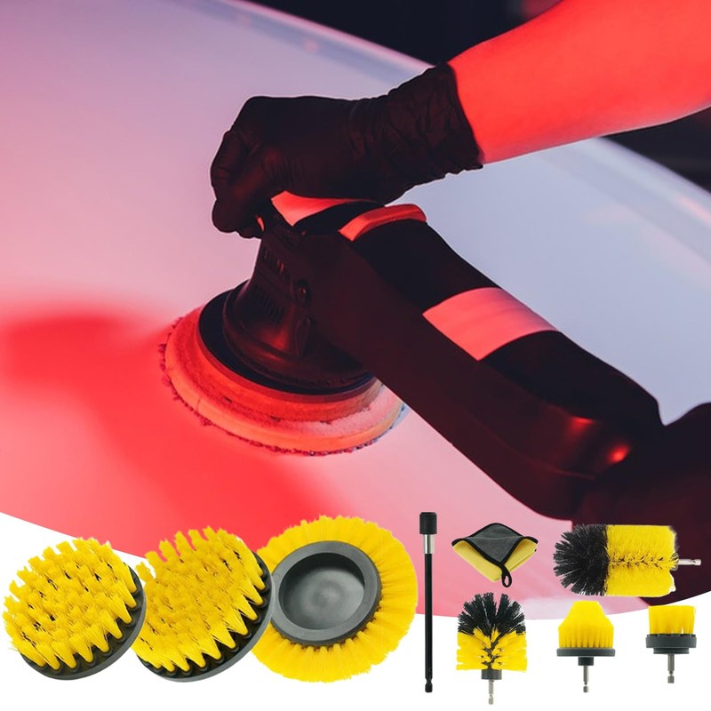 Drill Cleaning Brush Attachment Set | Drill Scrubber Brush Kit