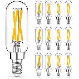 Mlambert 12 Pack E12 LED Edison Bulbs,4W Equal 40W e12 Candelabra Bulbs 2700K,Dimmable T6 T25 LED Bulbs,E12 Bulbs for Chandelier,not E26 Base