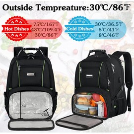 VECKUSON Lunch Backpack for Men, Insulated Cooler Bag Lunch Box Backpack, Extra Large Travel Laptop Backpack TSA Friendly RFID Computer College Work Bag with USB Port Women Fits 17.3 Inch Laptop