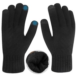 SOCK-TEC Women's Thermal Knitted Touchscreen Gloves 2.4 Tog Heat Rating Fleece Lining Ladies Winter Warm Winterwear