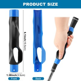 MAYIT Golf Grip Trainer Grip Kit Training Anti-Slip Golf Wrist Trainer Aid Club Grips to Help Train Correct Hand Position(Color:Blue)
