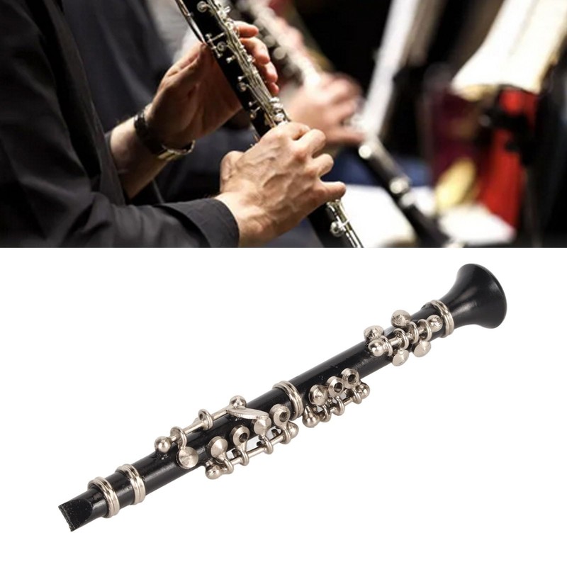 Miniature Clarinet Model, with Stand and Case Musical Instruments Clarinet