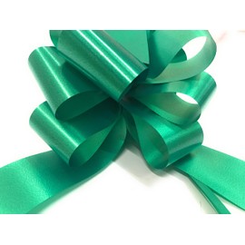 INERRA Wedding Car Decoration Kit - Large 7” Bow - 14 Loop (Ready Made Bow"NOT" Flat Packed) and 7 Metres of Ribbon – Guaranteed Exact Colour Match (Emerald Green)