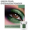 Green Pearl Eyeshadow Powder - Shimmering and Waterproof Metallic Eyeshadow
