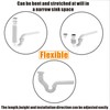 Flexible P Trap for Bathroom Sink, Flex Drain Pipe for