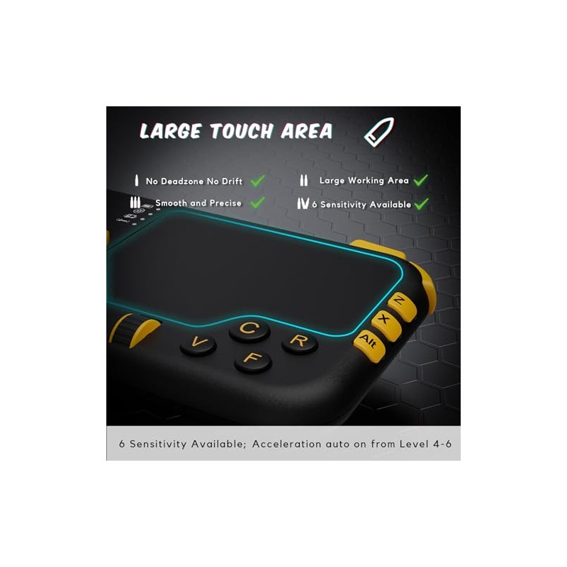 DarkWalker ShotPad Giroscopio Inalámbrico Touchpad Mando para PCSteamDeckPS4PS5Xbox OneXbox Series