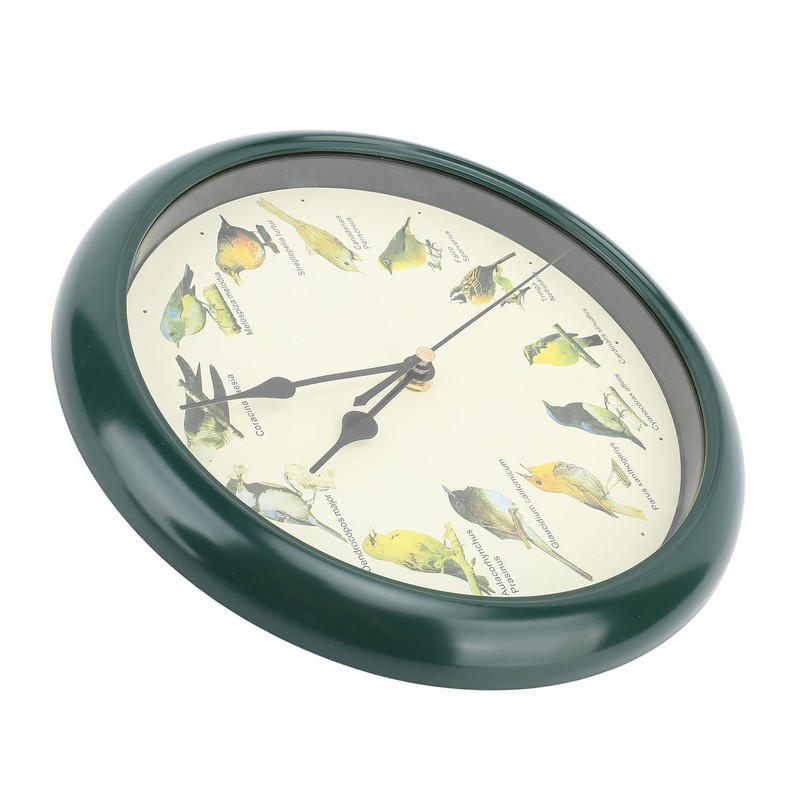 10 Inch Wall Clock Multipurpose Cuckoo Round Silent Punctual Bird