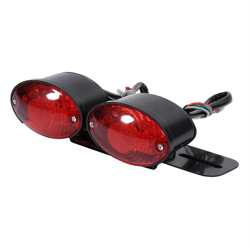 Motorcycle lamp dual Cat Eye Custom License Plate Holder rear