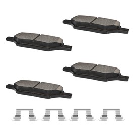 Ceramic Rear Brake Pads with Hardware Fit for Chevy Malibu 2004 2005 2006 2007 2008 2009 2010 2011 2012, Cobalt 2005-2008, HHR 2008-2010, Pontiac G6, G5 2007-2010, Pursuit 2006, Saturn Ion 2004-2007